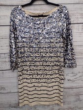 J. Crew Dress Women S White Sequined Striped