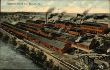 Easton,PA Aerial View of Ingersoll-Rand Company 1912 Northampton County 1c stamp