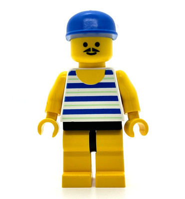 Paradisa Man striped shirt Paradisa Lego Minifigure Sidewalk Cafe 6402