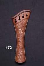 Handmade Carved Boxwood VIOLA Tailpiece 15-16"  Harp Mod Flowers design 72