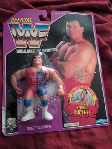VINTAGE WWF HASBRO SCOTT STEINER FIGURE 1993 SEALE...