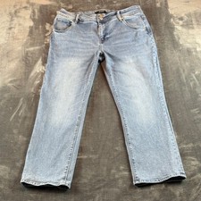 Hudson Women's Jeans Straight Leg Size 14 Back Flaps High Rise Light Wash