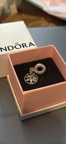 AUTHENTIC PANDORA SPARKLING FAMILY TREE DANGLE CHARM #791728CZ