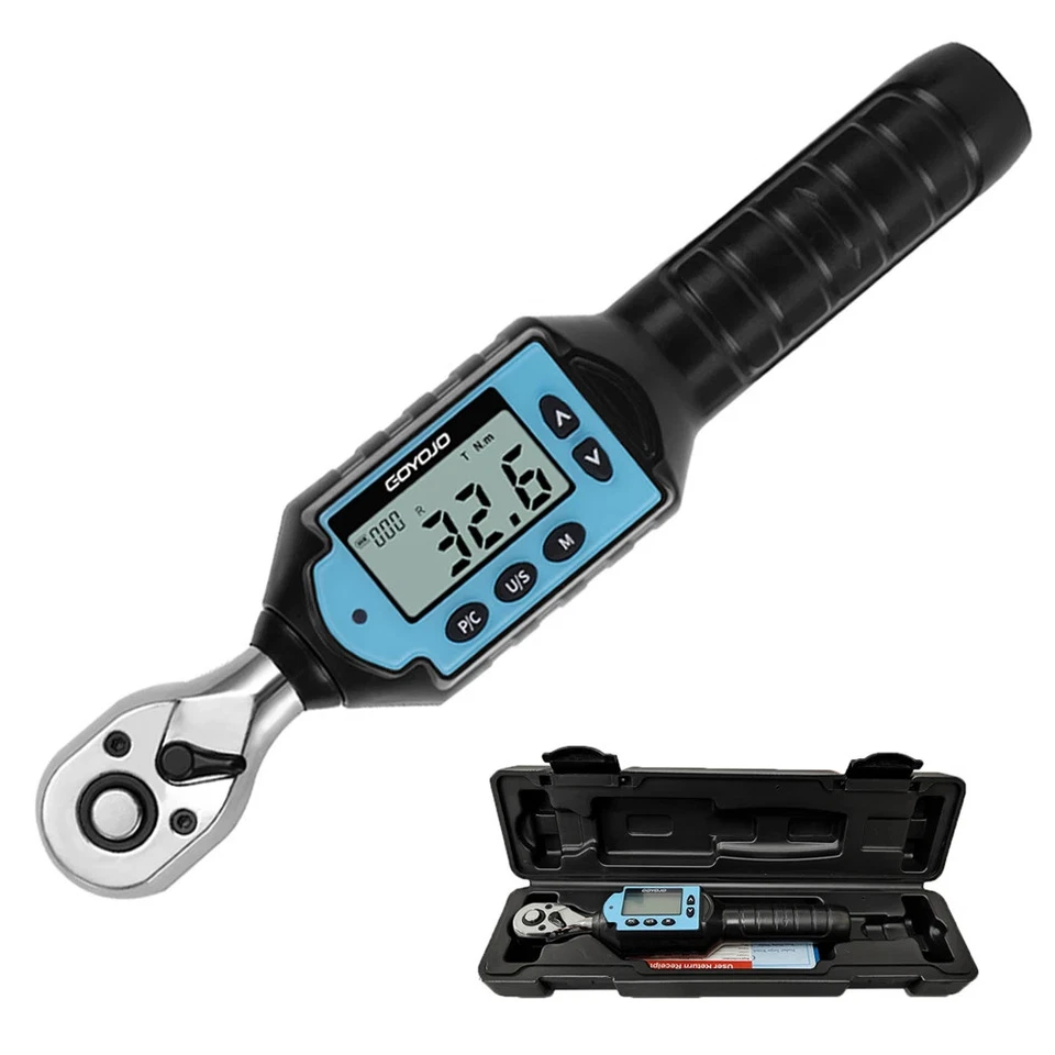 New Digital Preset Torque Wrench 1/2" 3/8" 1/4" Bidirectional Ratchet Head Prof - Image 1 of 4