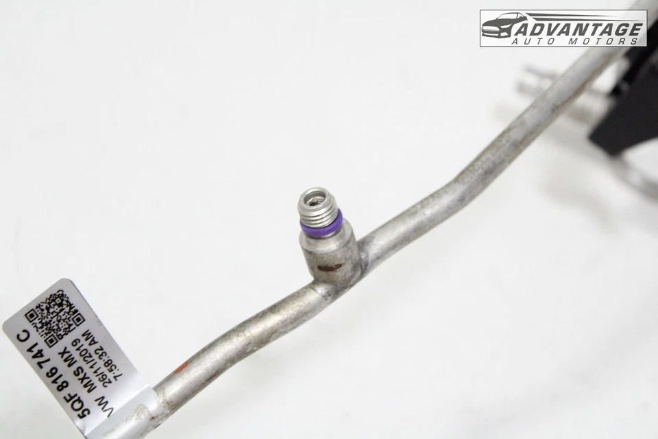 2018-24 VOLKSWAGEN TIGUAN 2.0L AC AIR CONDENSER FRONT REFRIGERANT HOSE LINE OEM - Image 4 of 4