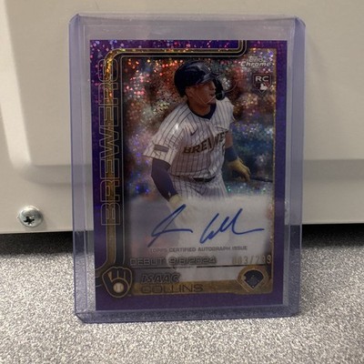 2025 Topps Chrome - Rookie Debut Auto Isaac Collins#CRDA-IC Purple Speckle /299 