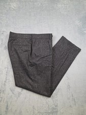YVES SAINT LAURENT Pleated WOOL Dress Pants Men's 36x32 Gray DONEGAL Tweed YSL