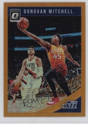 2018-19 Panini Donruss Optic Orange Prizm 117/199 Donovan Mitchell #63 pe8