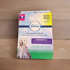 Hoover Vacuum Bags Febreze Extra Strength Pet Odor Eliminator Z ( Y ) 3 bags NEW