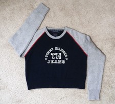 Women's TOMMY HILFIGER Sweater, Tommy Jeans, Navy Gray, Size L