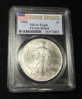2006 $1 American Silver Eagle PCGS MS69 First Strike 1 troy oz .999 Fine US Coin