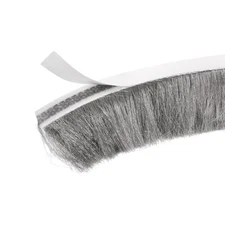 Adhesive Brush Seal Weather Stripping 29/32"x11/32"x16.4ft Door Strip Gray