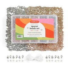 Incraftables 3000pcs Spacer Beads for Jewelry Making (Gold, Silver & Rose Gold)