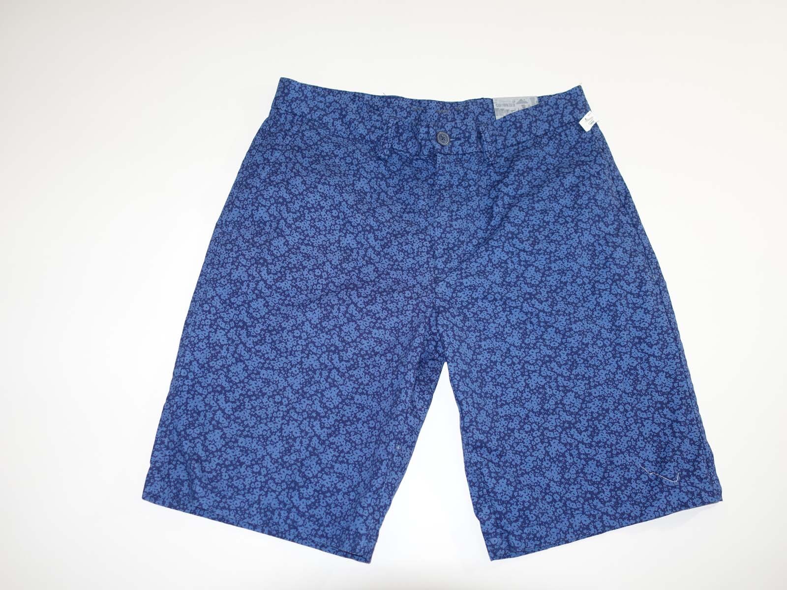 Old Navy Men's Slim Fit Shorts Size 30 NWT Blue Flat Front Floral Knee