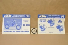 1998 KTM 50 SXR Adventure Pro S5 Engine Chassis Parts List Diagram Manual Lot