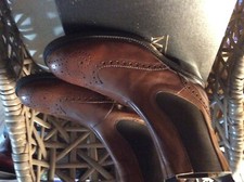 New Mercantini Florentini Mens Lether Boots 81/2 Brown made in Italy $235
