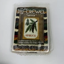 Hazel's Needlework Kaboodles Crewel Spruce Tree Stitchery Kit Vintage DIY Craft