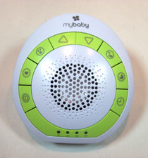 MyBaby Baby Sound Machine, White Noise w/ 4 Soothing Sounds, White/Green
