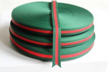 One Roll 45 Yards 3/4 Inch Designer Inspired Twill Ribbon Red/Green