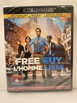 Free Guy 2021 (4K UHD +Blu-ray 20th Century-Fox) 1 Oscar Nom Ryan Reynolds NEW