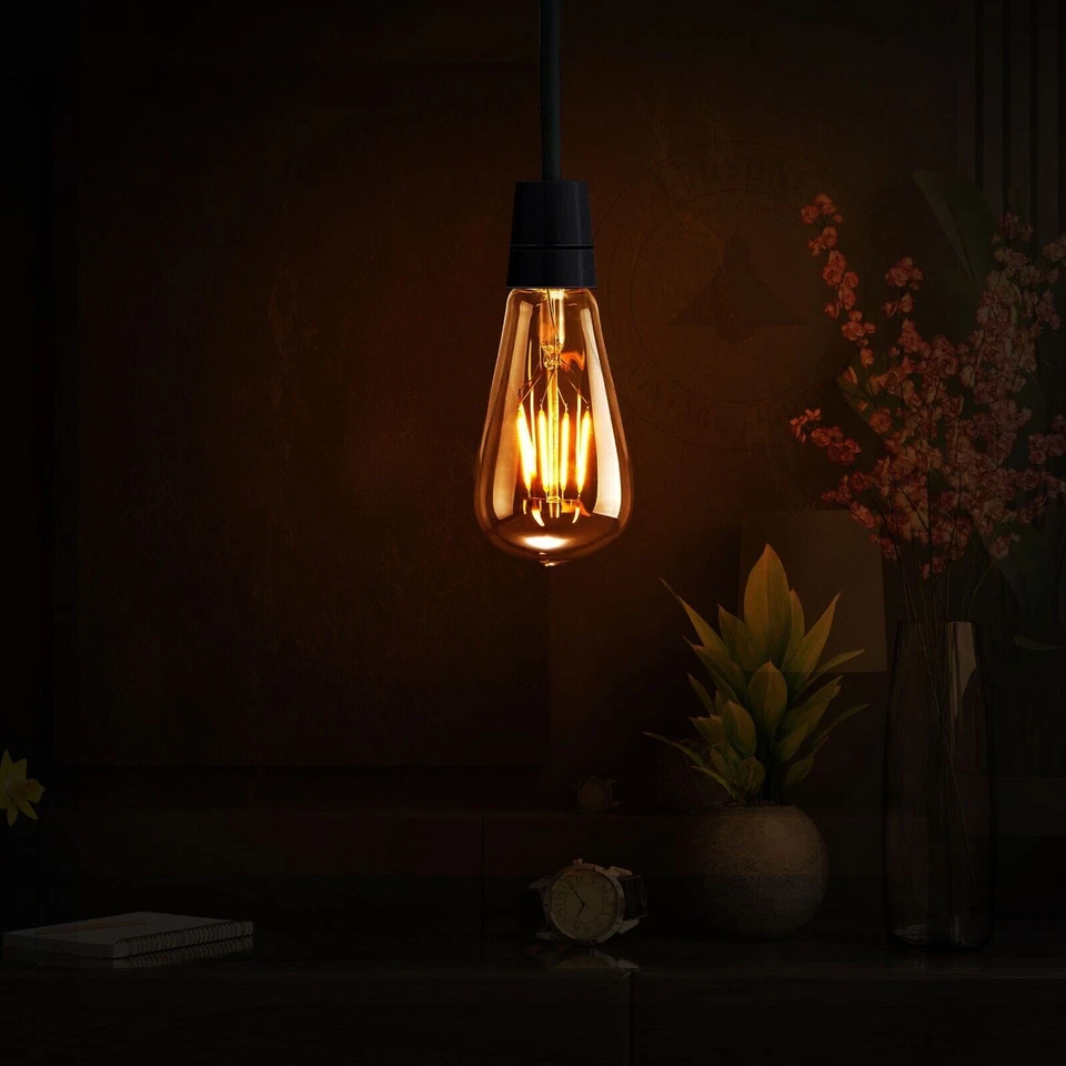 E27 Vintage Filament LED Edison Light Bulb Lamp Decorative ST64 Lightbulb 4W/8W - Image 4 of 4
