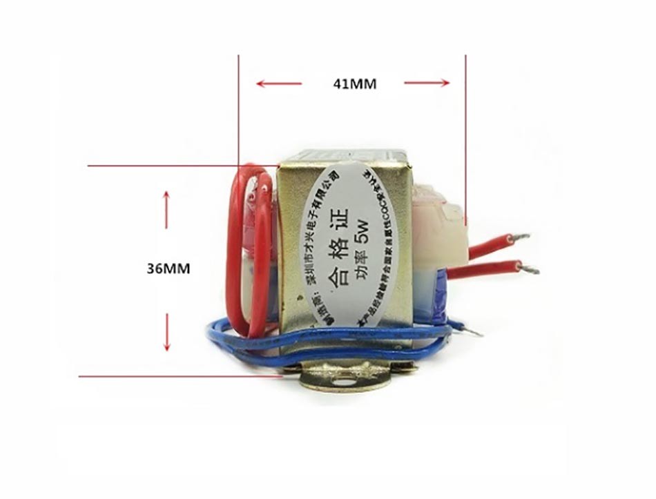 2W EI35 Ferrite Core Transformer – 220V Input, Single Phase, Vertical Mount (AC Power)