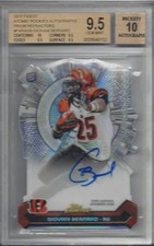 GIOVANI BERNARD 2013 FINEST ATOMIC PRISM REFRACTOR DIE CUT AUTO RC /10 BGS 9.5