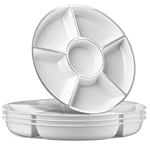 White plastic cheap platters