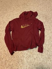 NIKE HOODIE WOMEN'S HOODIE FUNNEL NECK s S Red DM1734 638