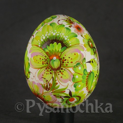 Huevo de Pascua de pollo ucraniano Pysanky Petrykivka Pysanka huevo de Pascua hecho a mano Pisanki - Imagen 5 de 15