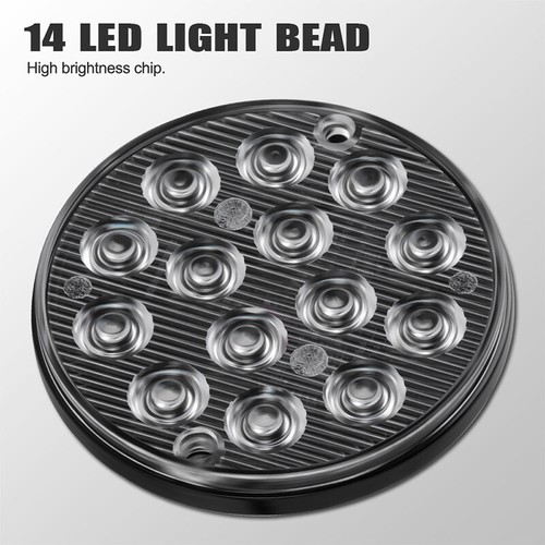 2* 3" inch Round Red 14 LED Truck Trailer Stop Turn Tail Brake Lights Waterproof - Picture 5 of 10