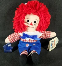 Vtg 90's Raggedy Andy Doll Applause Small Rag Doll Red Hair New With Tags 1991