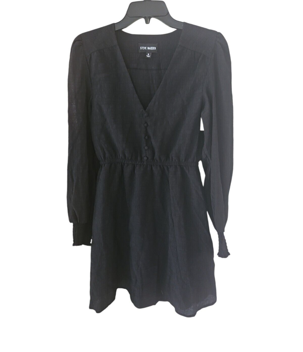 Mercerized Cotton Mini Uniqlo V Neck Dress CINQ A SEPT Mini Dress Womens  Black Long Sleeve