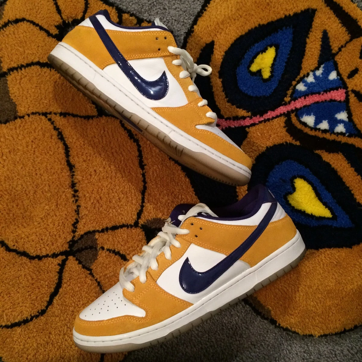 Nike SB Dunk Low Laser Orange / Regency Purple 2020 BQ6817-800 Sz 12 Suede Rare