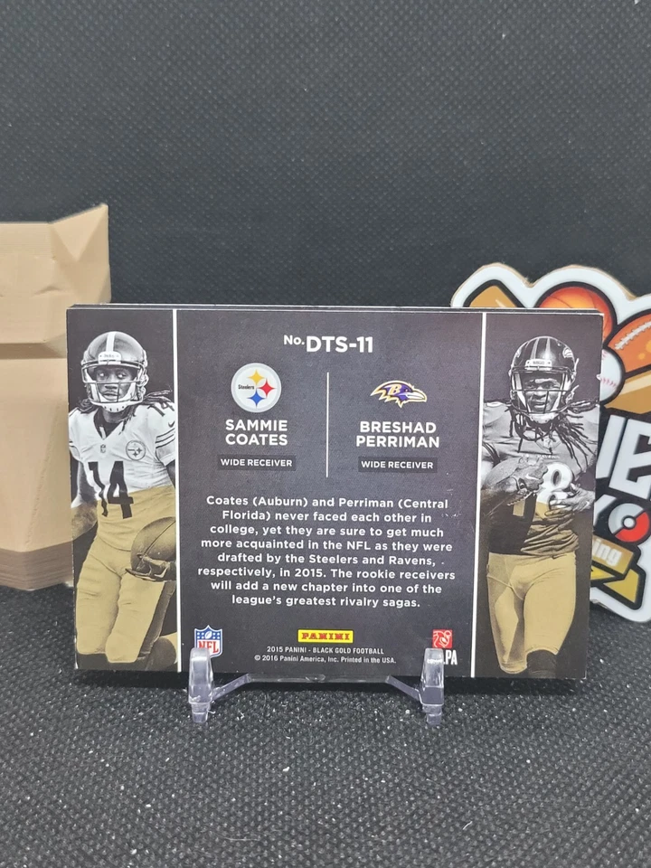 Breshad Perriman Sammie Coates 2015 Black Gold Duel Symbols #DTS11 /149 (CBR) - Image 2 of 2