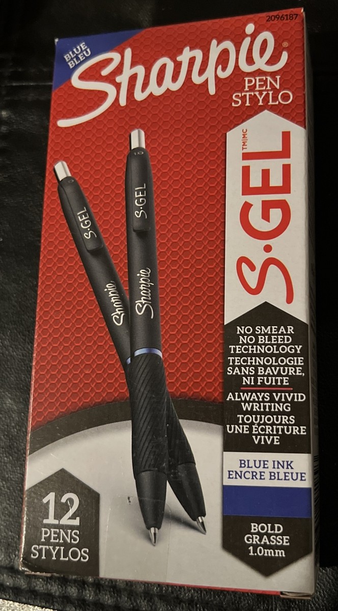 Sharpie S-Gel Gel Pens, Bold Point Blue Ink Gel Pen, 12