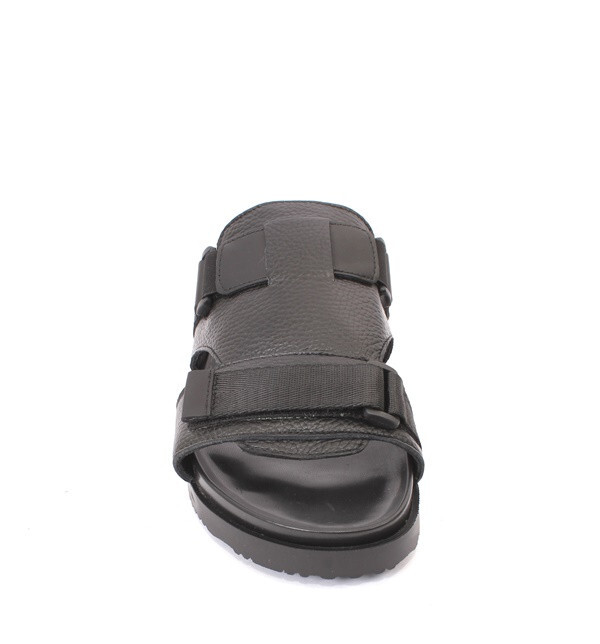 Mariano Paoletti 325 Black Leather Slides Men Comfort  display picture 2