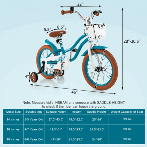 16" Kids Bike Toddler Adjustable Bicycle w/Training Wheel for 4-7 Years Old Girl - Picture 9 of 9