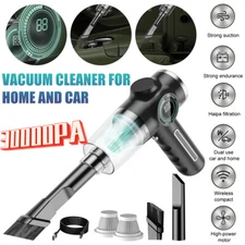 30000PA Aspiradora De Mano Para Casa Auto Carro Inalambrica Limpieza Carros 120W