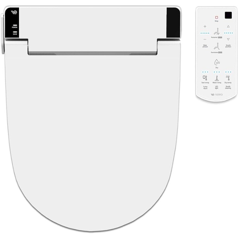 VOVO VB6100SR Electric Smart Bidet Toilet Seat with Dryer, Heated