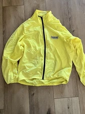 Vintage Cannondale Jacket Men's Yellow Full Zip Windbreaker Cycling Size US M