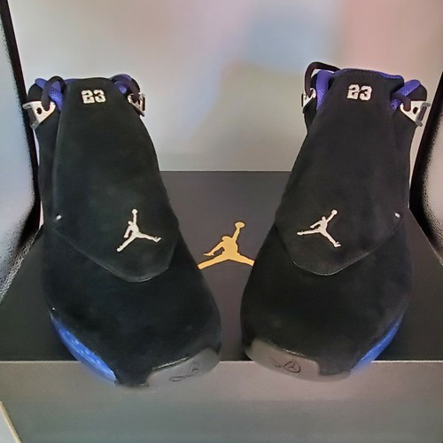Nike Air Jordan 18 XVIII Retro 2018 Men Size 12 Blk Silver Royal Blue AA2494-007 - Picture 6 of 9