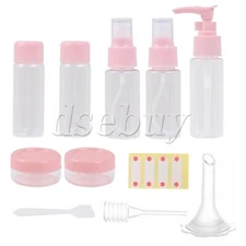 11Pieces Refillable Travel Size Bottles for Lotion Shampoo Cream 40 ml Pink