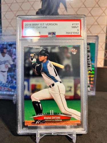 ⭐️ SHOHEI OHTANI 2014 BBM 1ST BATTING #137 PSA 9 MINT JAPANESE CARD 🔥