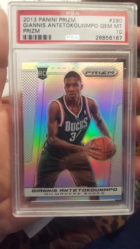 ~PSA 10 HOT CARD PANINI PRIZM REFRACTOR SILVER GIANNIS ANTETOKOUNMPO ROOKIE 2013