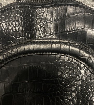 Simply Vera Wang Mini Backpack Purse Black Alligator  display picture 3