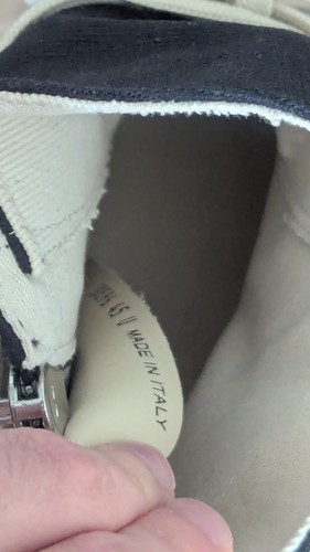 Sneakers Gr. 44 Canvas ähnlich wie Rick Owens Hexa Ramones Schwarz-weiß - Afbeelding 6 van 9