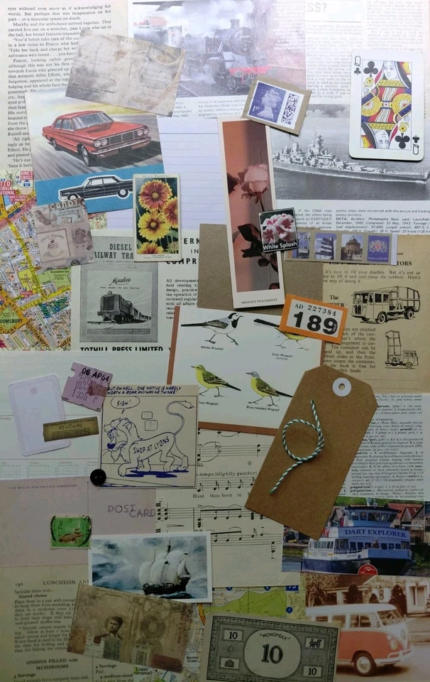 Travel Junk Journal Vintage Ephemera Scrapbooking Kit Paper Flowers Bundle Pack - Image 3 of 4