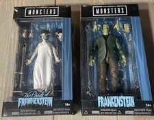 Jada Toys Universal Monsters 6" Frankenstein And Bride Action Figures Set