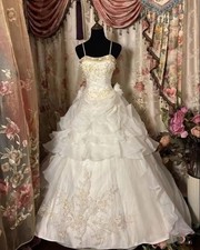 Vintage Victorian Wedding Dresses Spaghetti Straps Lace Appliques Bridal Gowns